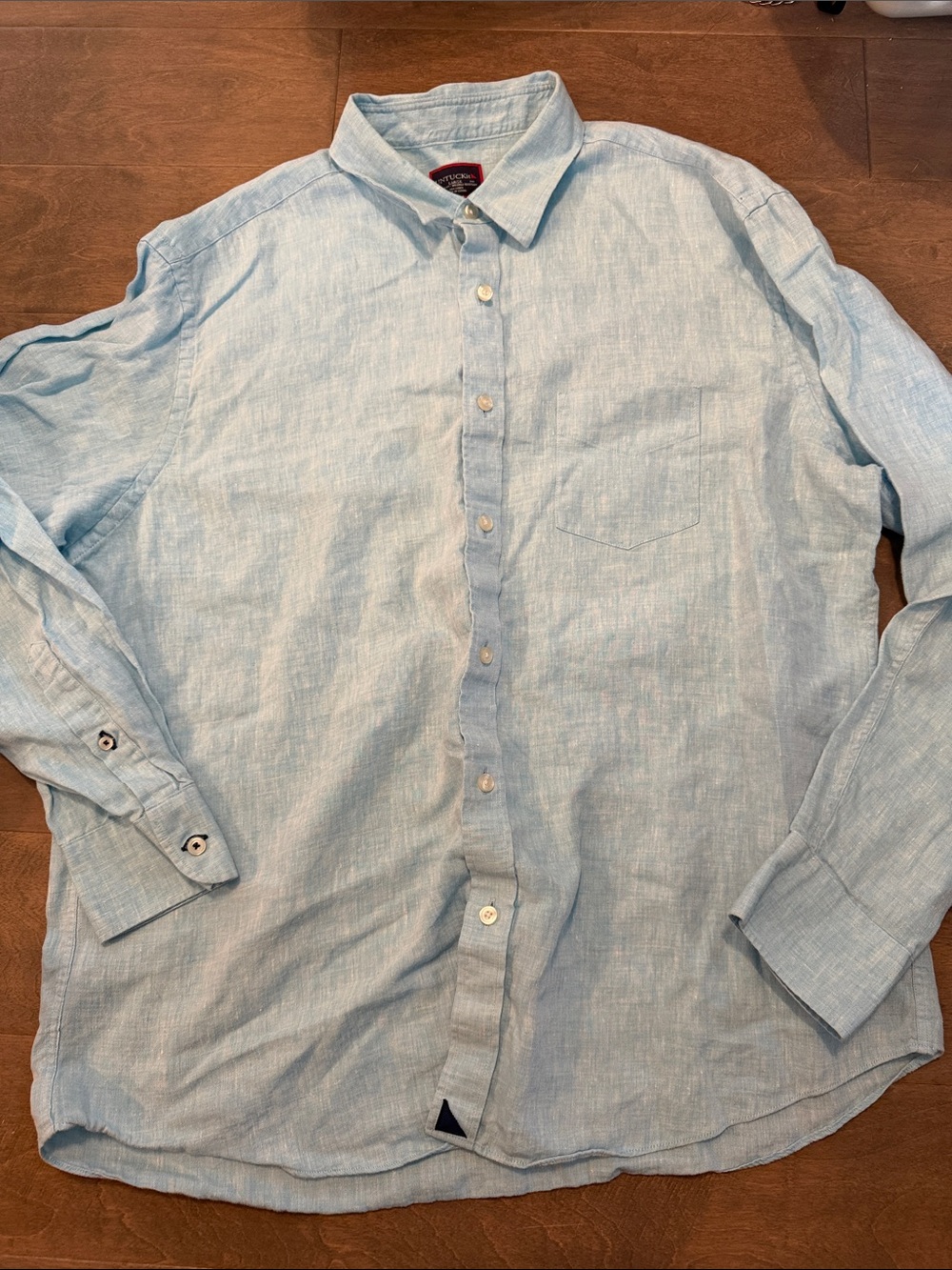 UNTUCKit Light Blue Linen Blend Button-Down Shirt